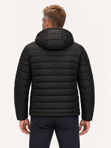 Men's Hooded Puffer Jacket – Quilted, Full Zip, Regular Fit
