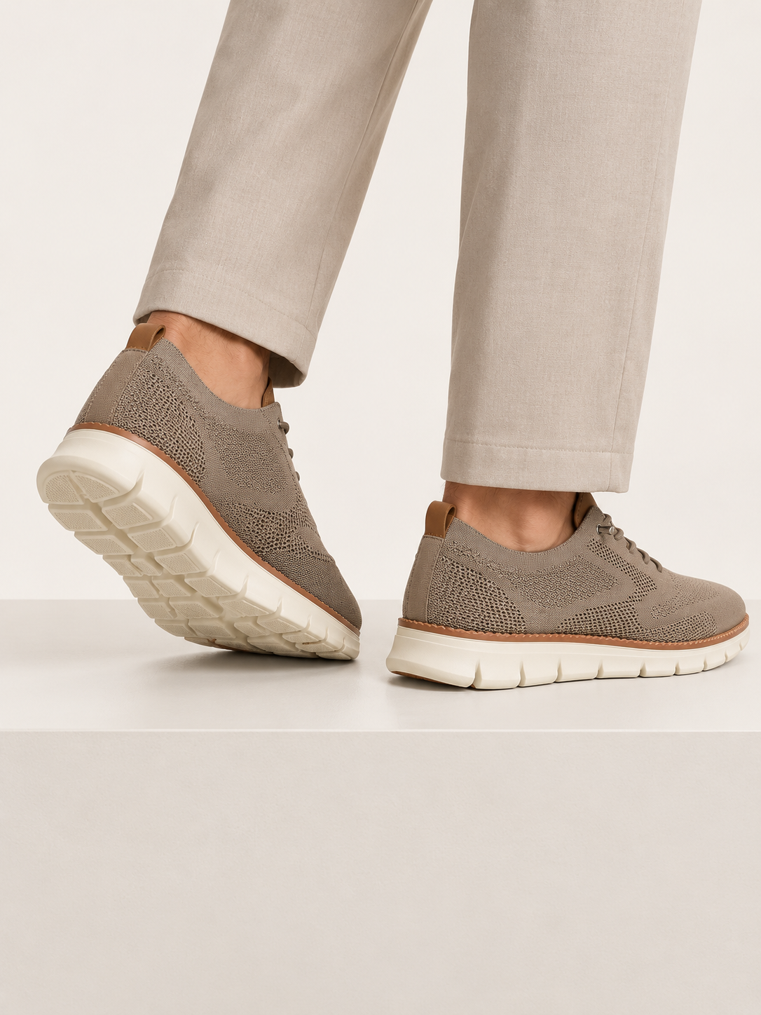 Men’s Orthopedic Knit Lace-Up Sneakers