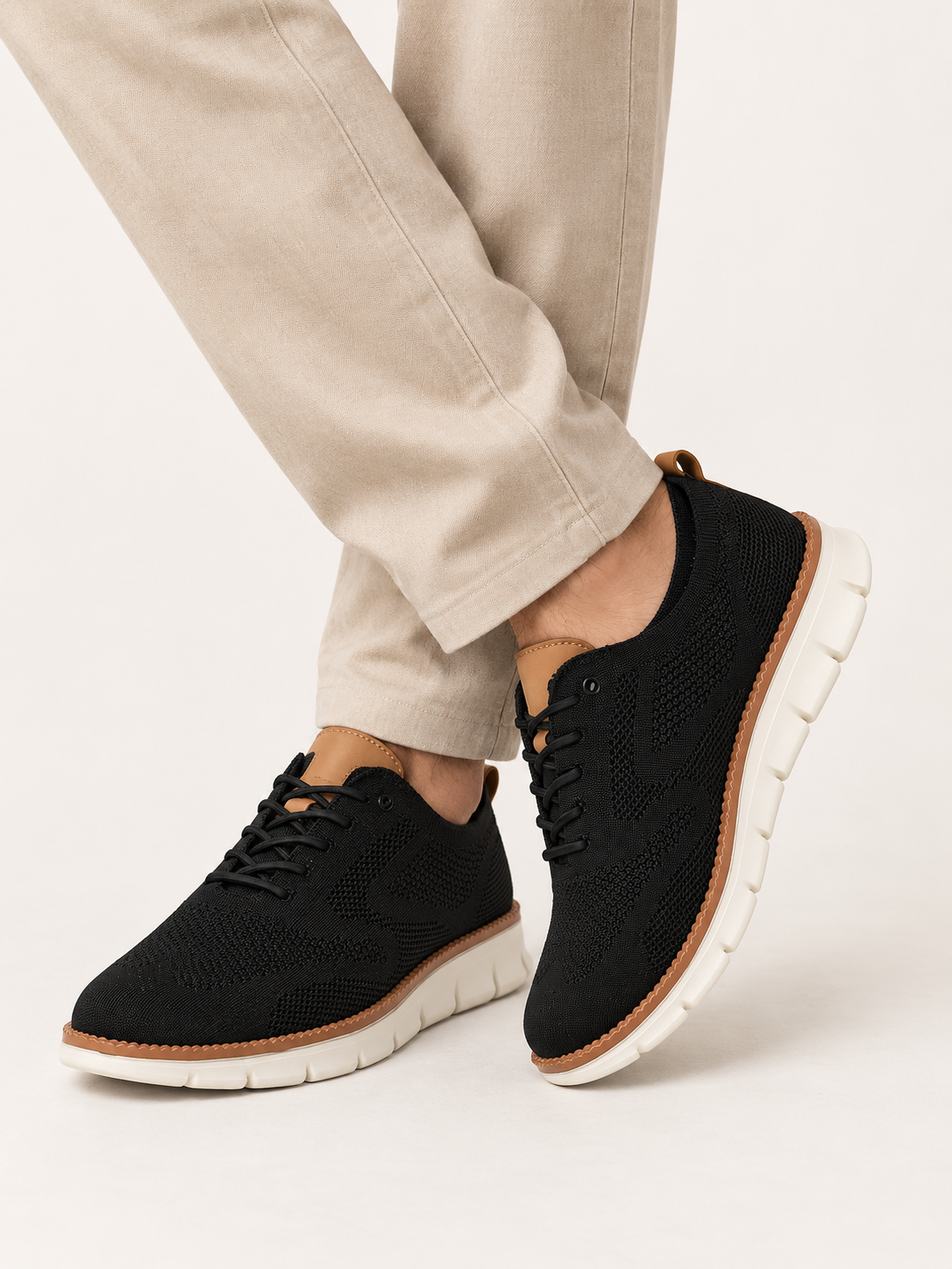 Men’s Orthopedic Knit Lace-Up Sneakers