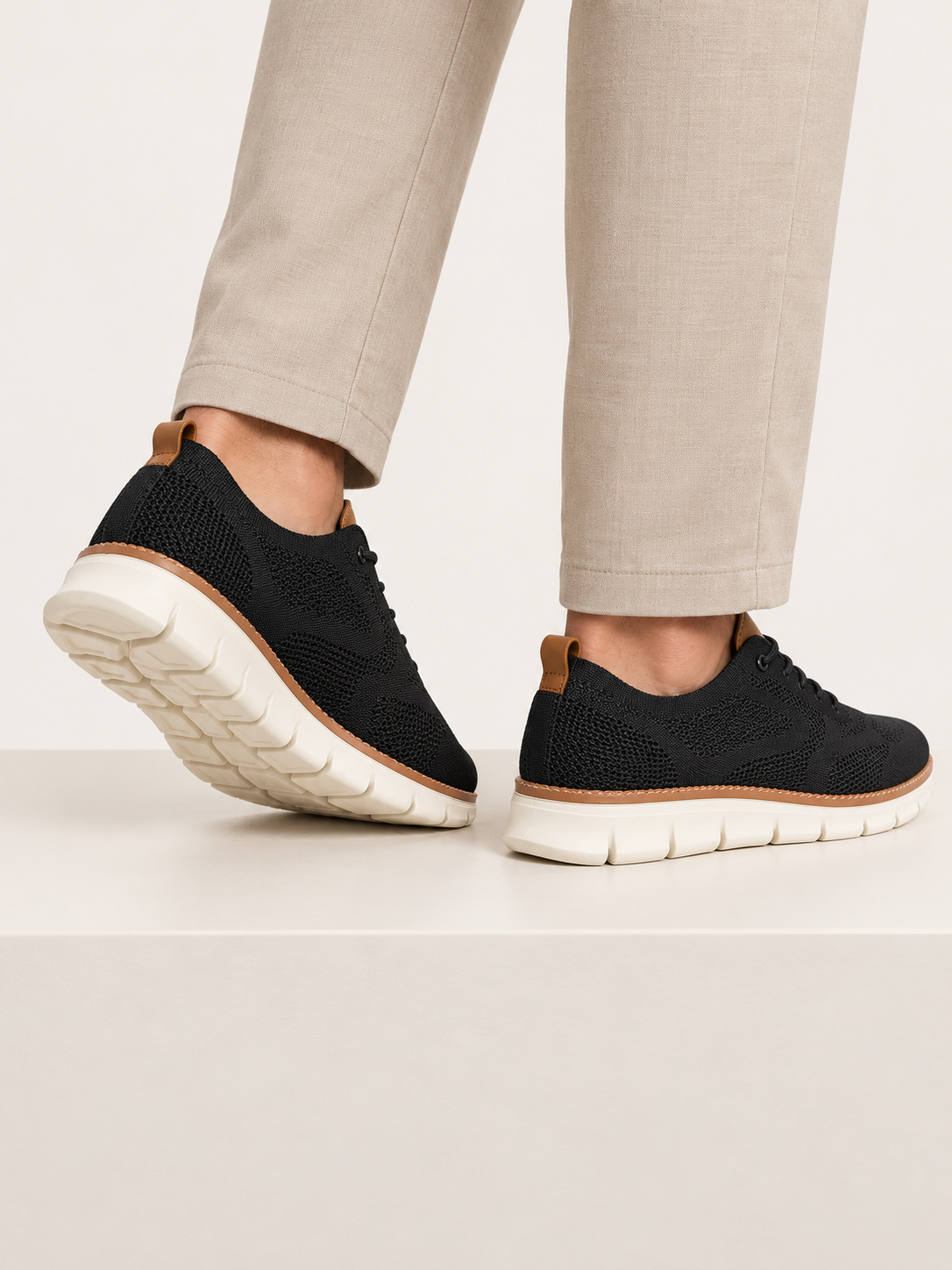 Men’s Orthopedic Knit Lace-Up Sneakers