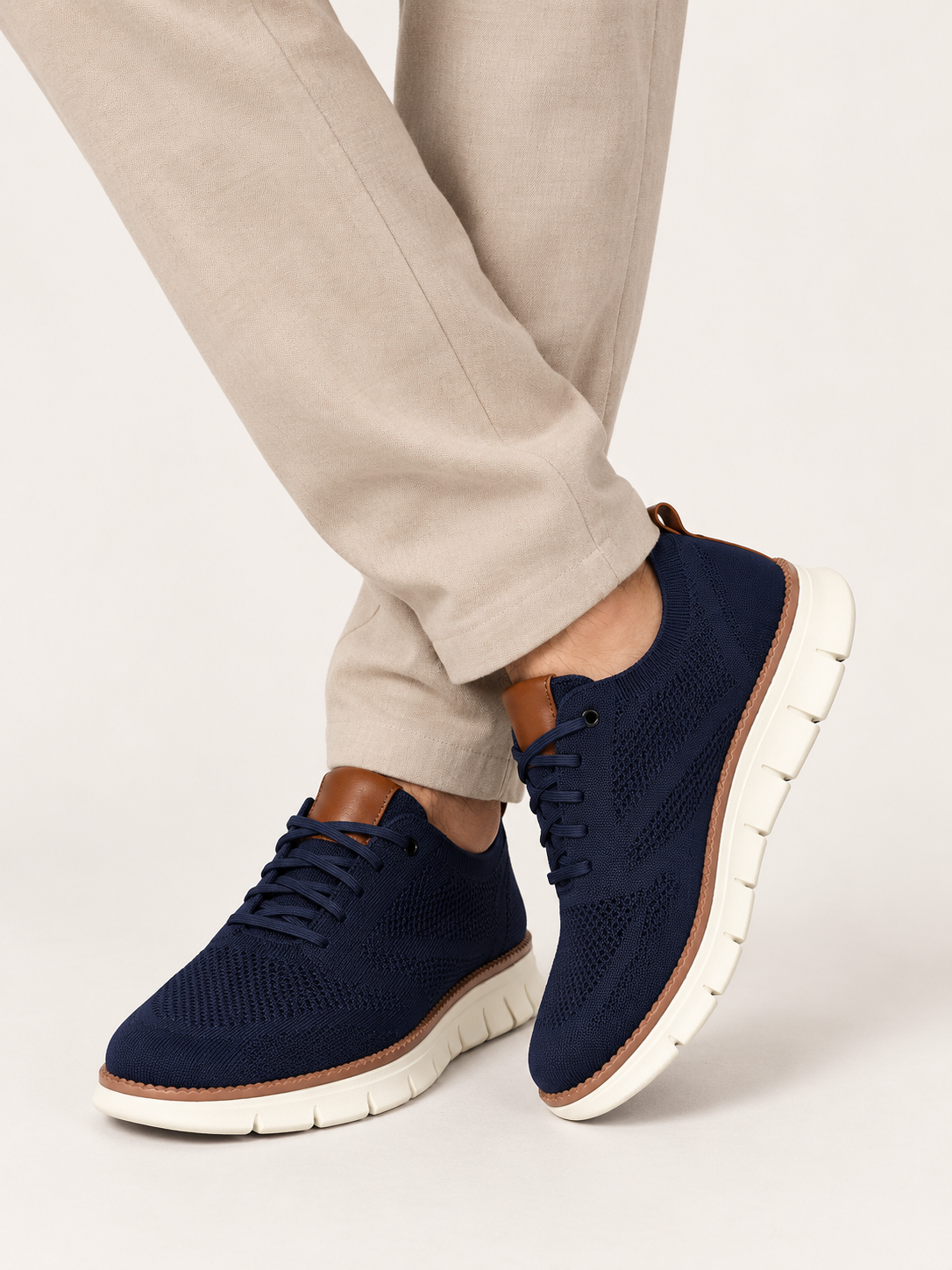 Men’s Orthopedic Knit Lace-Up Sneakers